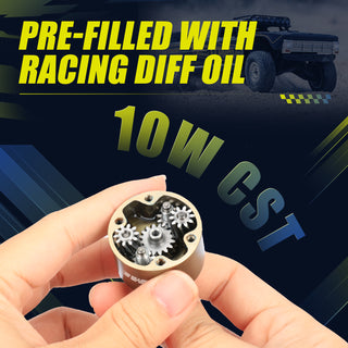 JWL 37T Full Metal Front/Rear Differential with 13T Input Spiral Gear for ARRMA 1/10 3S Series