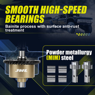 JWL 37T Full Metal Front/Rear Differential with 13T Input Spiral Gear for ARRMA 1/10 3S Series