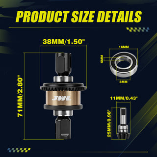 JWL 35T Front/Rear Differential with 8T Input Gear for ARRMA 6S Series Upgrades Parts