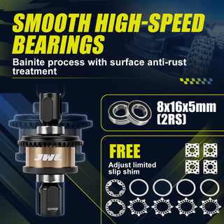 JWL 42T Front/Rear Differential with 15T Input Gear for ARRMA 6S Series Upgrades Parts