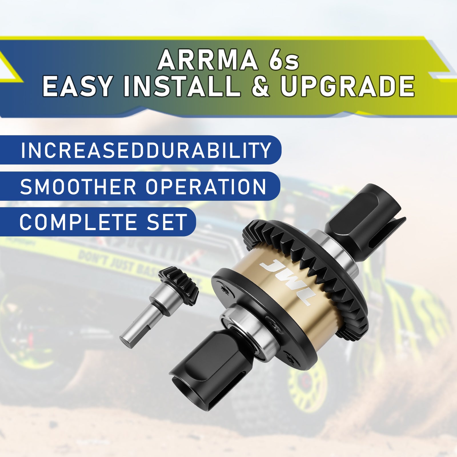 JWL 42T Front/Rear Differential with 15T Input Gear for ARRMA 6S Series Upgrades Parts
