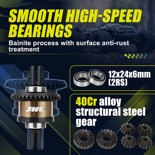 JWL 39T Full Metal Front/Rear Differential with 13T Input Spiral Gear for ARRMA 8S Series