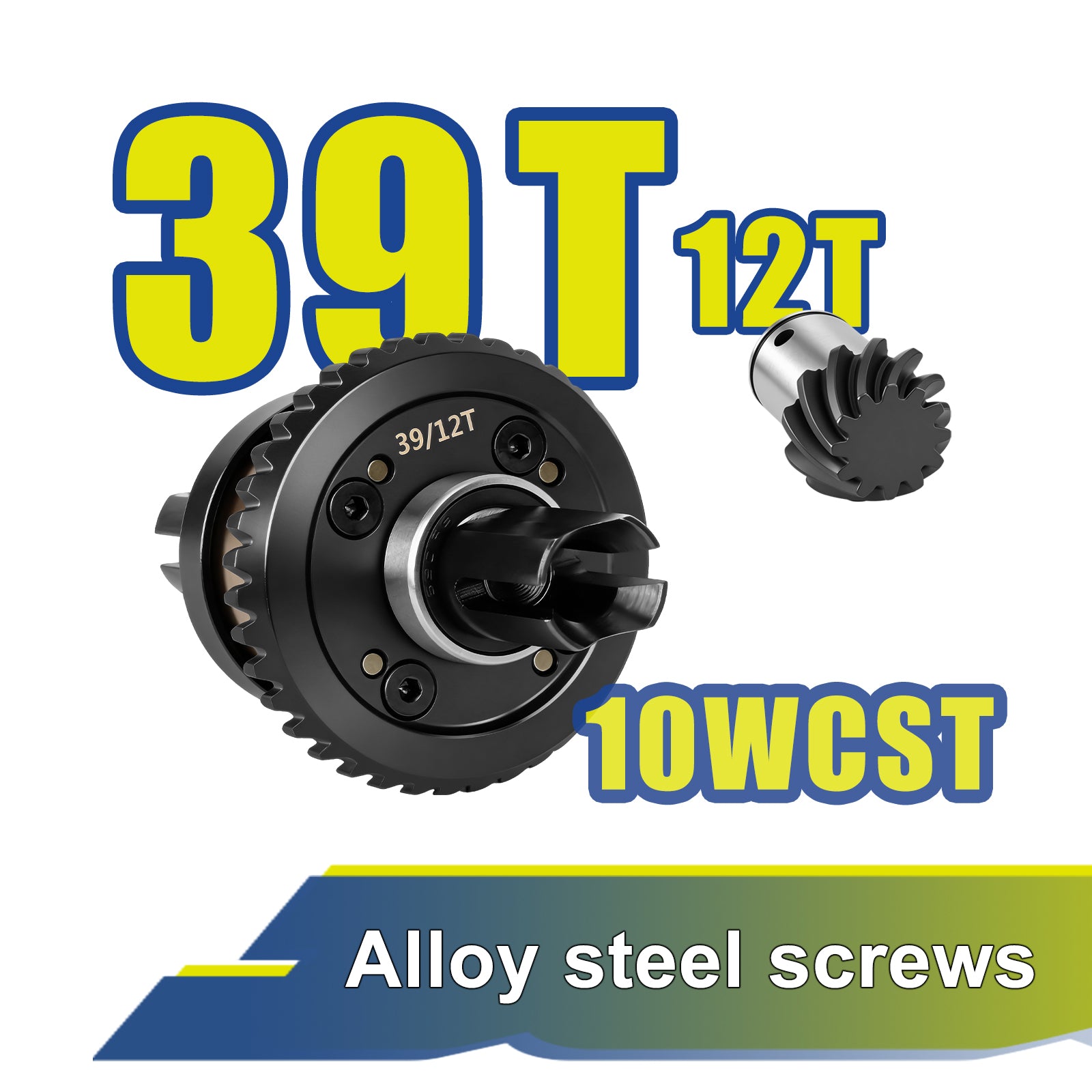 JWL 39T Full Metal Front/Rear Differential with 13T Input Spiral Gear for ARRMA 8S Series