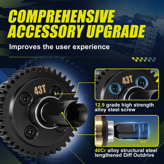JWL 43T 10WCST Center Differential for ARRMA 6S Series Upgrades Parts