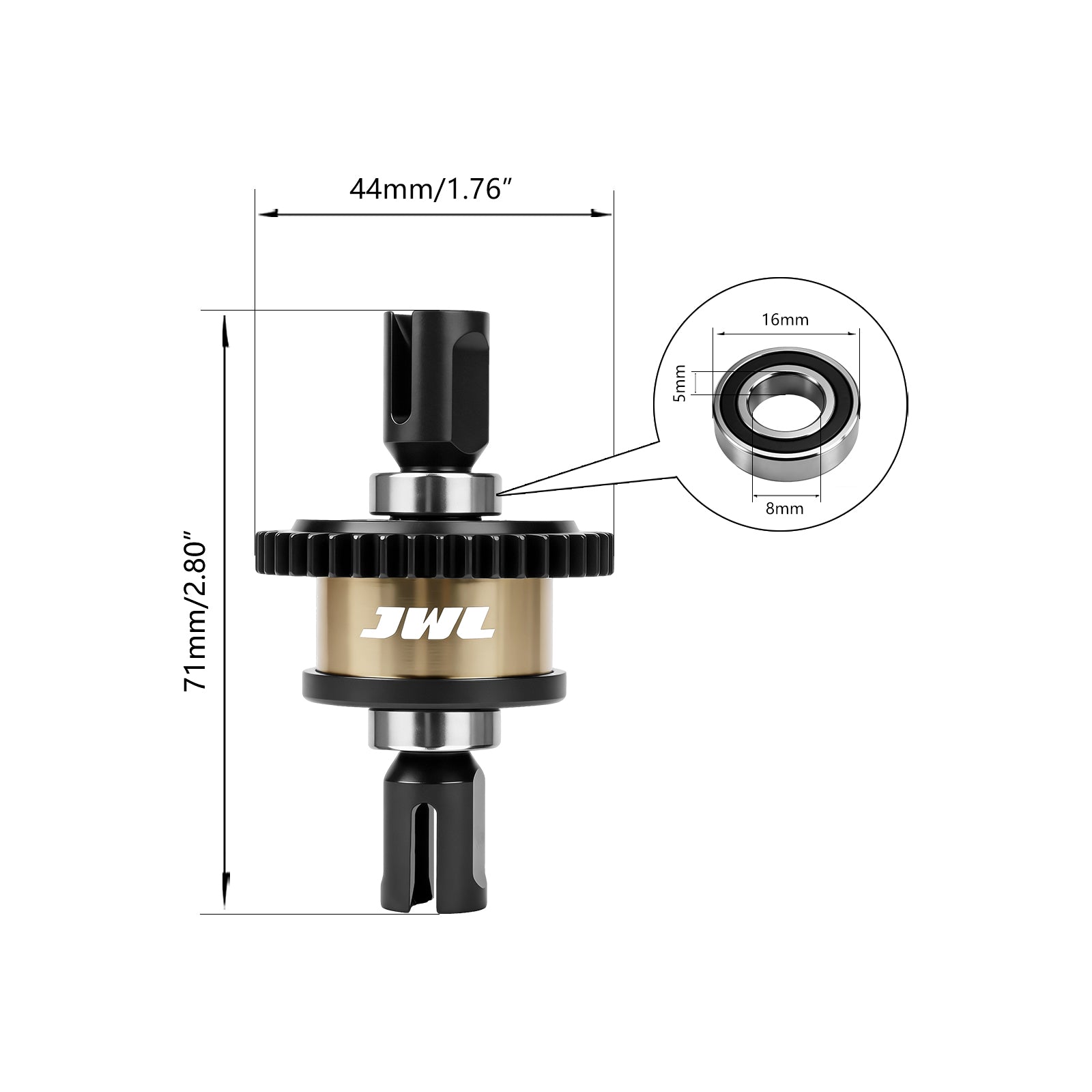 JWL 43T 10WCST Center Differential for ARRMA 6S Series Upgrades Parts